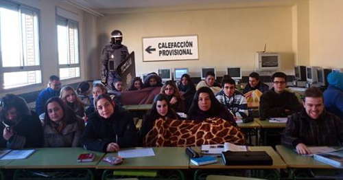 Noticias Criminología. Calefacción provisional en escuelas de Valencia. Marisol Collazos Soto
