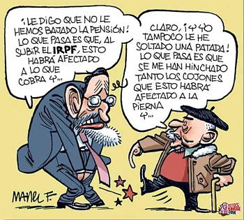 Noticias criminología.Humor, Rajoy y los pensionistas . Marisol Collazos Soto